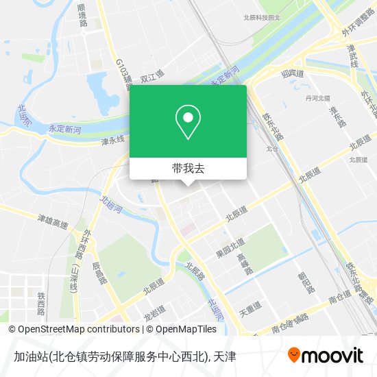 加油站(北仓镇劳动保障服务中心西北)地图