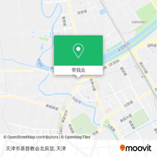 天津市基督教会北辰堂地图
