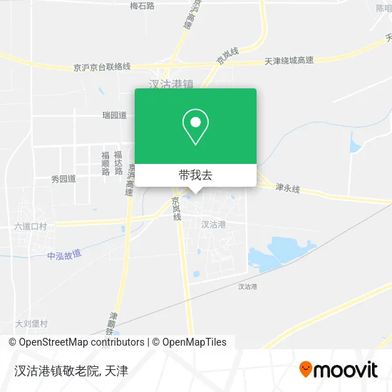 汊沽港镇敬老院地图