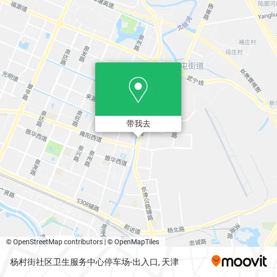 杨村街社区卫生服务中心停车场-出入口地图