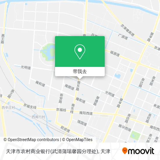 天津市农村商业银行(武清蒲瑞馨园分理处)地图