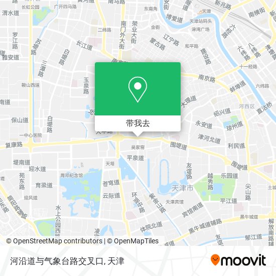 河沿道与气象台路交叉口地图