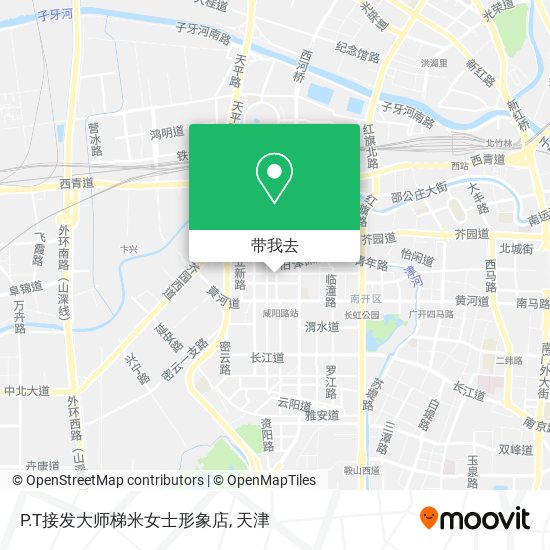 P.T接发大师梯米女士形象店地图