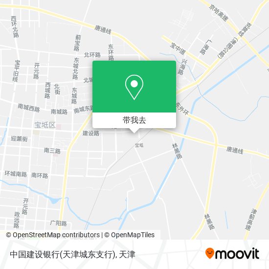 中国建设银行(天津城东支行)地图