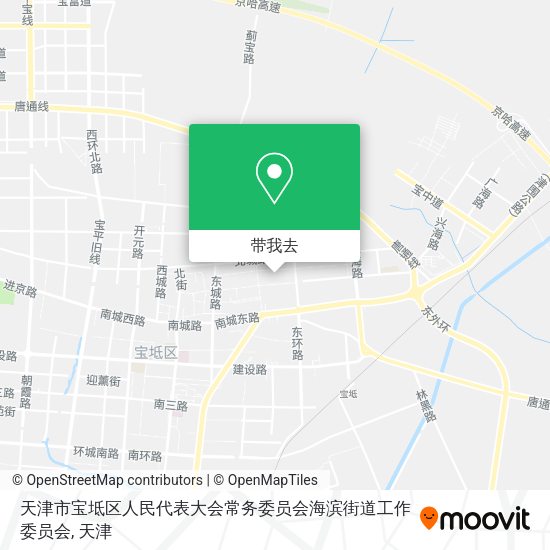 天津市宝坻区人民代表大会常务委员会海滨街道工作委员会地图