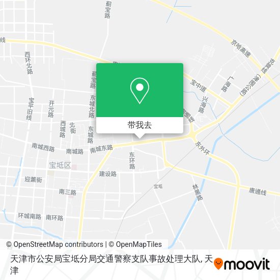 天津市公安局宝坻分局交通警察支队事故处理大队地图