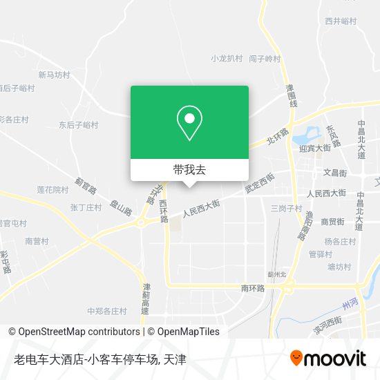 老电车大酒店-小客车停车场地图
