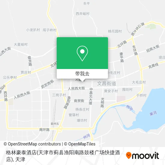 格林豪泰酒店(天津市蓟县渔阳南路鼓楼广场快捷酒店)地图