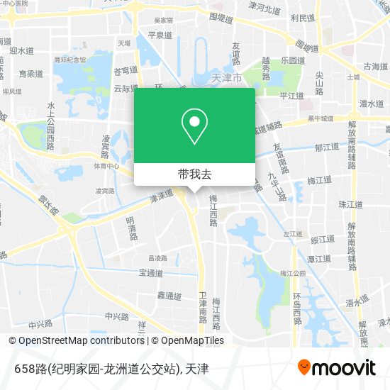 658路(纪明家园-龙洲道公交站)地图