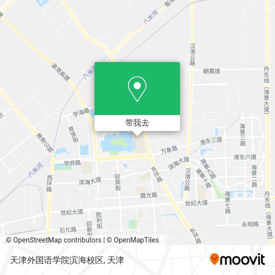 天津外国语学院滨海校区地图