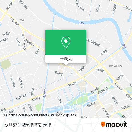 永旺梦乐城天津津南地图