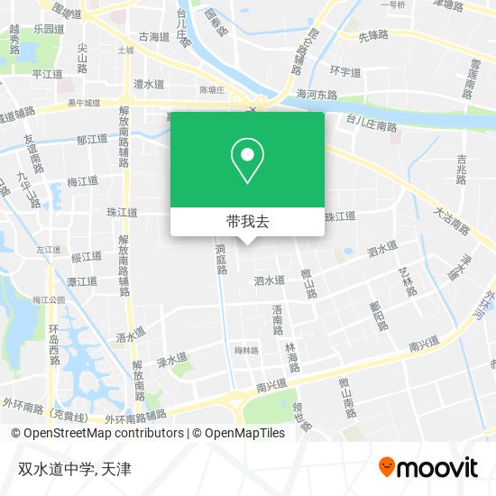 双水道中学地图
