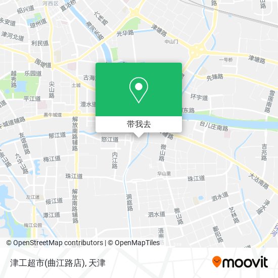 津工超市(曲江路店)地图