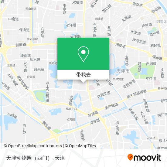 天津动物园（西门）地图