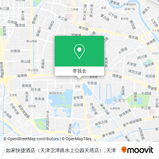 如家快捷酒店（天津卫津路水上公园天塔店）地图