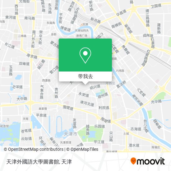 天津外國語大學圖書館地图