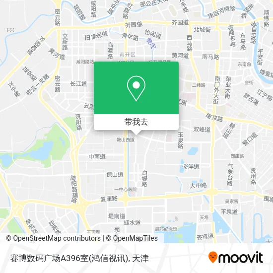 赛博数码广场A396室(鸿信视讯)地图