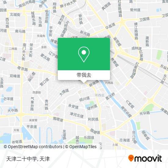 天津二十中学地图