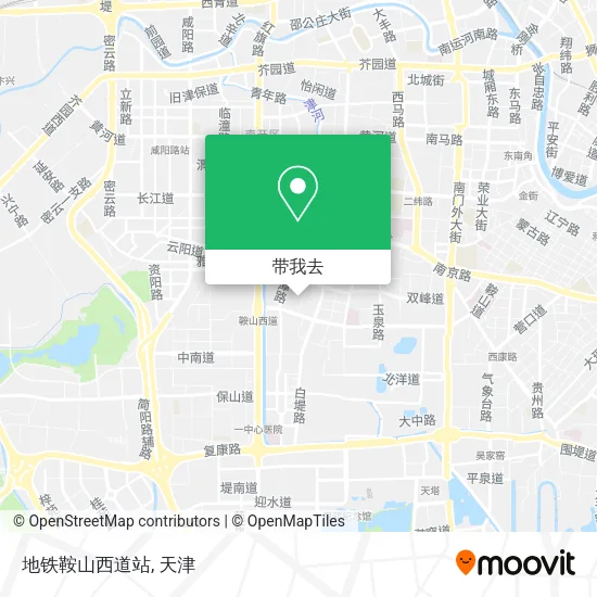 地铁鞍山西道站地图