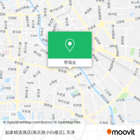 如家精选酒店(南京路小白楼店)地图