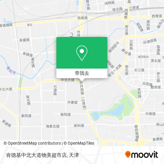 肯德基中北大道物美超市店地图