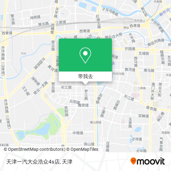 天津一汽大众浩众4s店地图