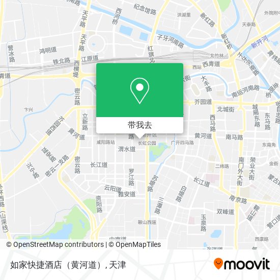 如家快捷酒店（黄河道）地图