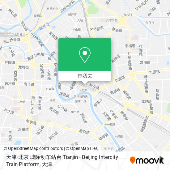 天津-北京 城际动车站台 Tianjin - Beijing Intercity Train Platform地图