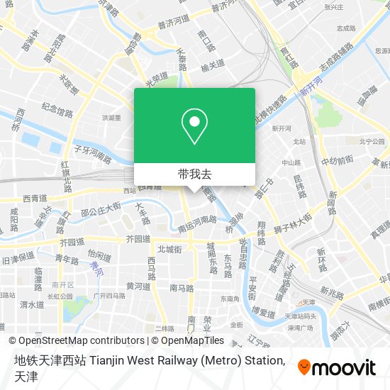 地铁天津西站 Tianjin West Railway (Metro) Station地图