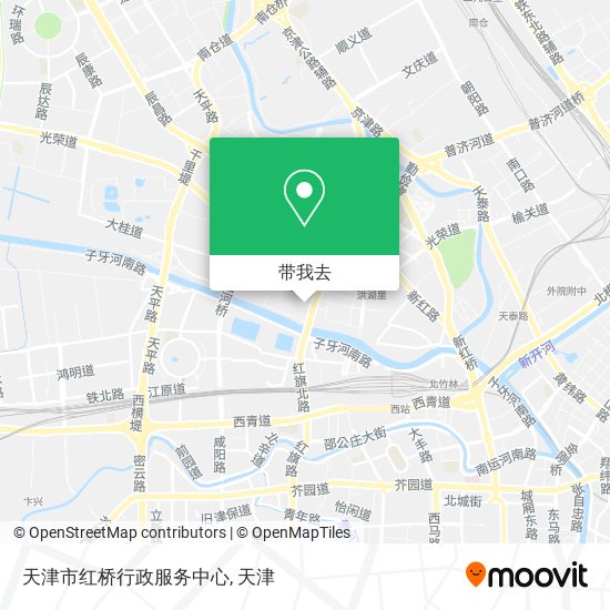 天津市红桥行政服务中心地图