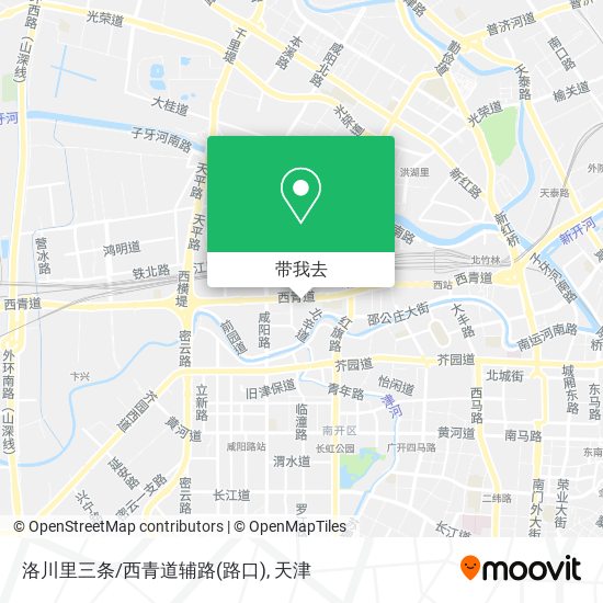 洛川里三条/西青道辅路(路口)地图
