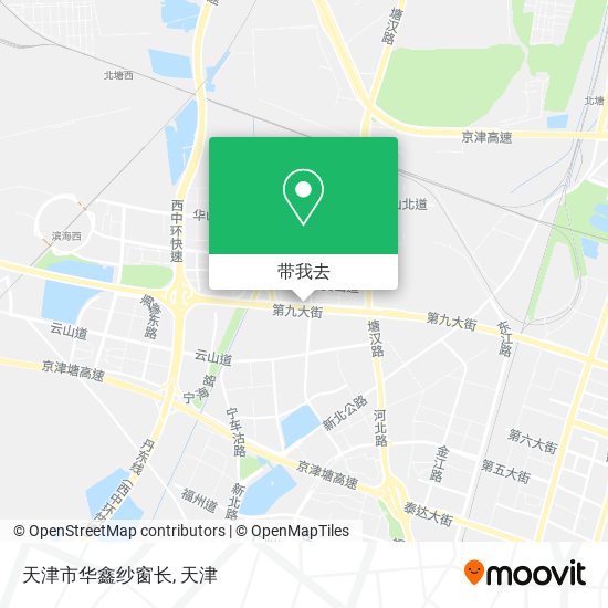天津市华鑫纱窗长地图
