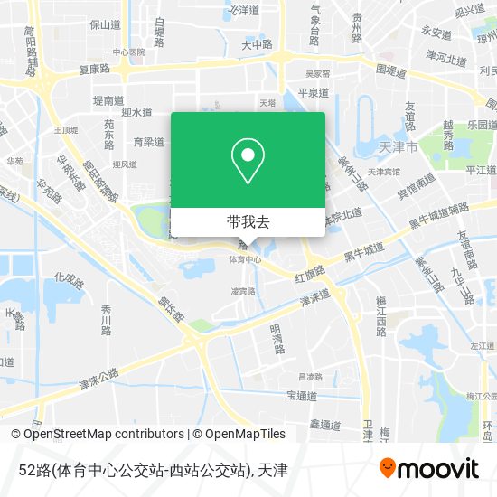 52路(体育中心公交站-西站公交站)地图
