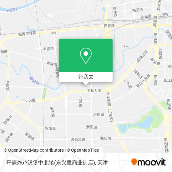 哥俩炸鸡汉堡中北镇(东兴里商业街店)地图