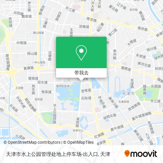 天津市水上公园管理处地上停车场-出入口地图