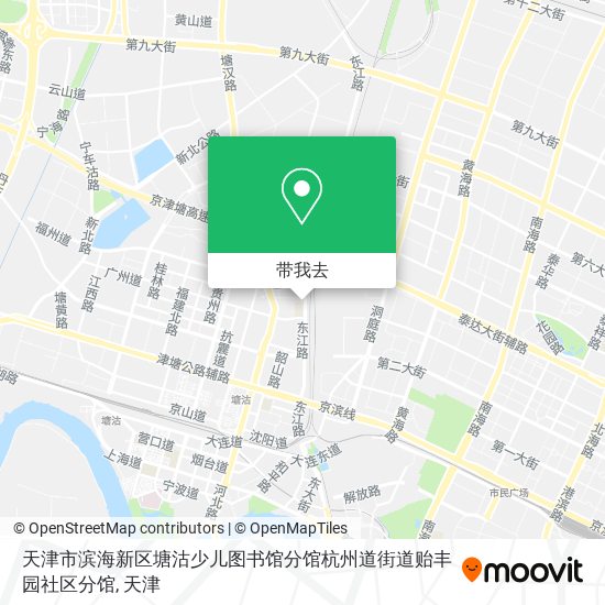 天津市滨海新区塘沽少儿图书馆分馆杭州道街道贻丰园社区分馆地图