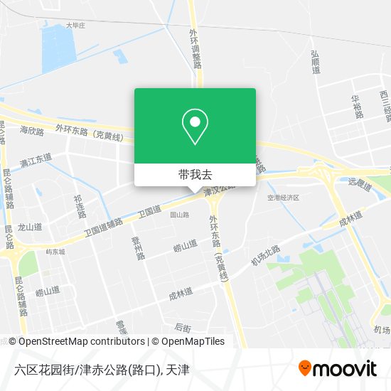 六区花园街/津赤公路(路口)地图