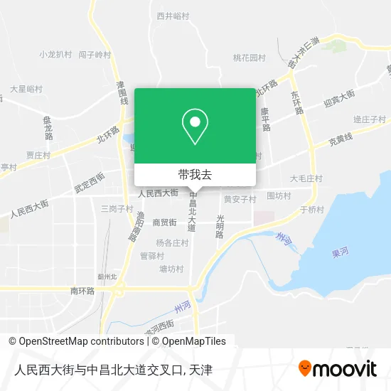 人民西大街与中昌北大道交叉口地图