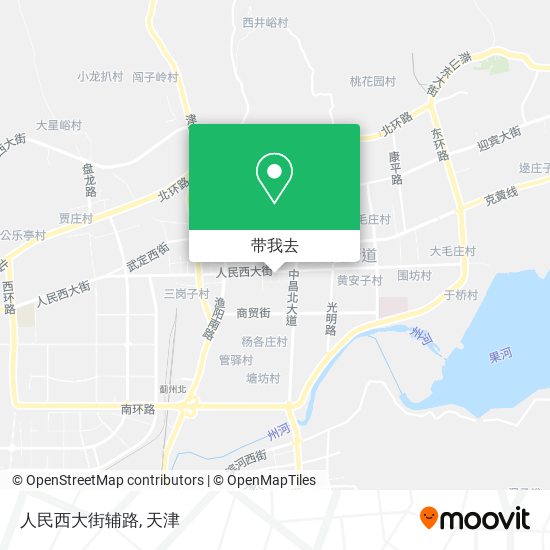 人民西大街辅路地图