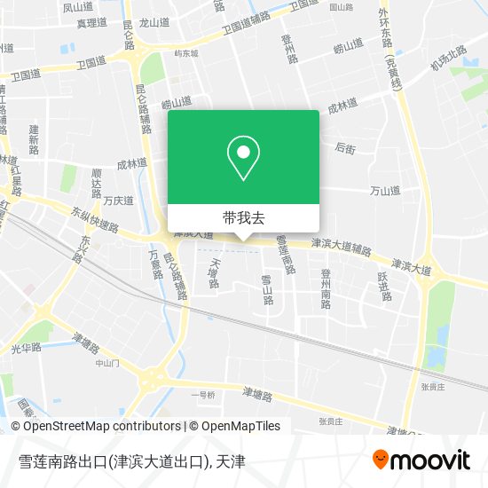 雪莲南路出口(津滨大道出口)地图