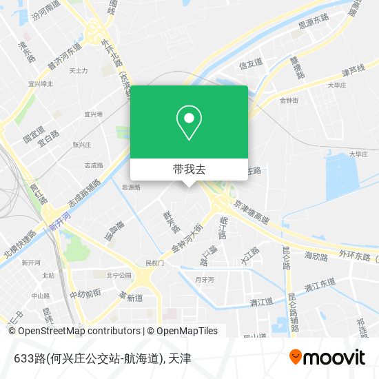 633路(何兴庄公交站-航海道)地图