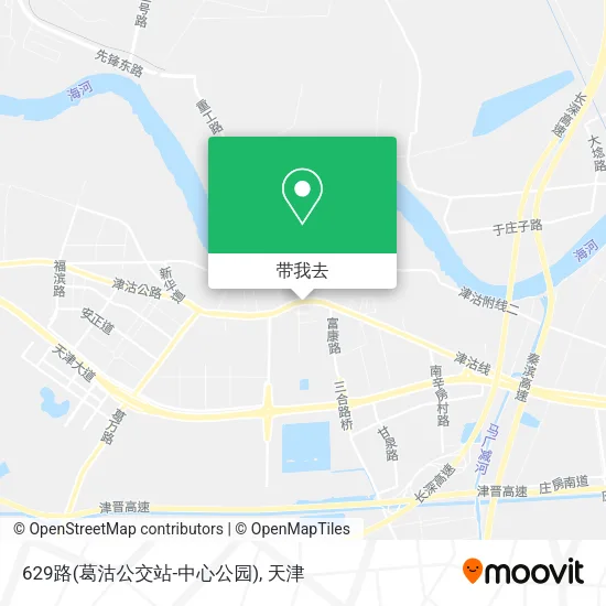 629路(葛沽公交站-中心公园)地图