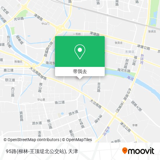 95路(柳林-王顶堤北公交站)地图