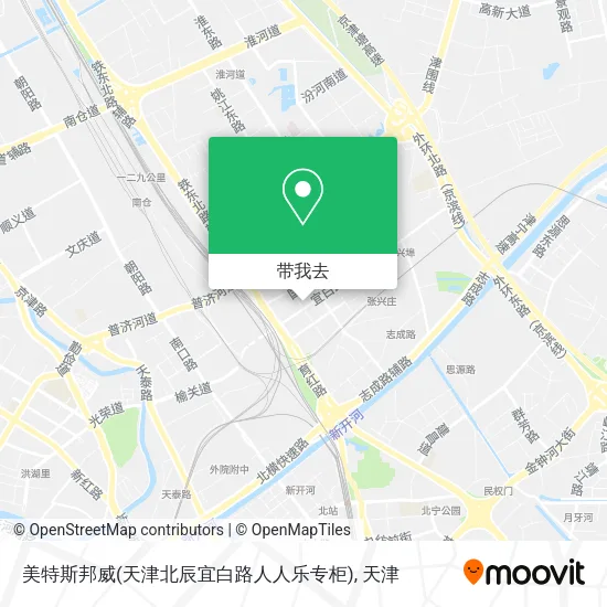 美特斯邦威(天津北辰宜白路人人乐专柜)地图