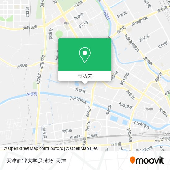 天津商业大学足球场地图