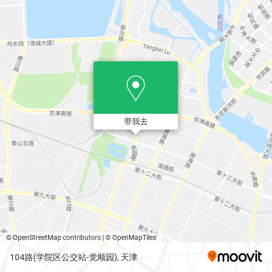 104路(学院区公交站-觉顺园)地图