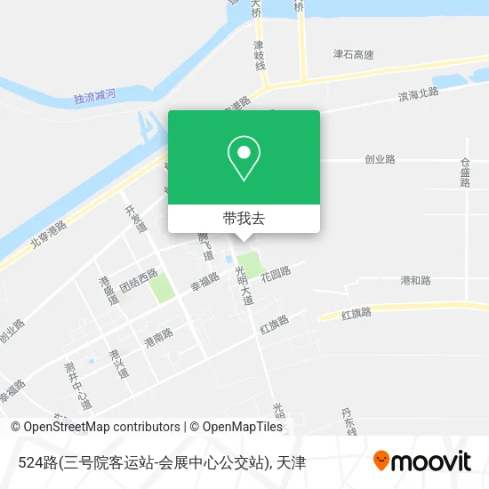524路(三号院客运站-会展中心公交站)地图