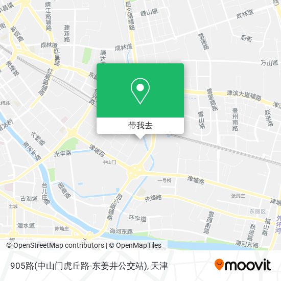 905路(中山门虎丘路-东姜井公交站)地图