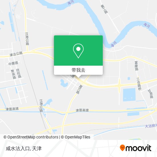 咸水沽入口地图