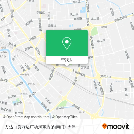 万达百货万达广场河东店(西南门)地图